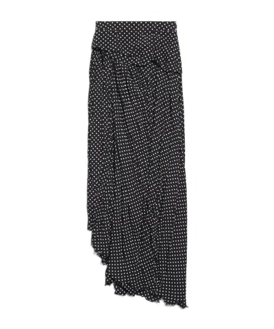 Balenciaga Women's Tucked-in Maxi Skirt In Black/ecru In Multi