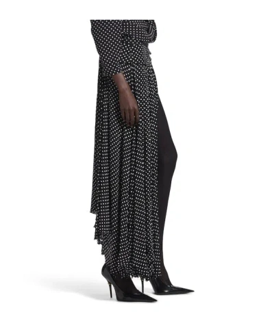 Balenciaga Women's Tucked-in Maxi Skirt In Black/ecru In Multi