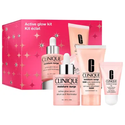 Clinique Active Glow Moisture Surge Skincare Set In Multi