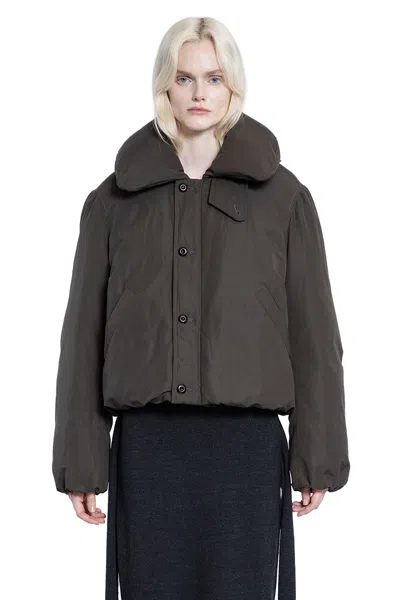 Lemaire Women Brown Water-repellent Puffer Blouson In Brown