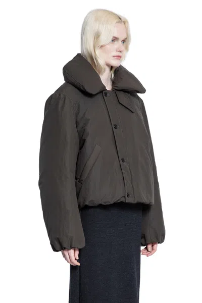 Lemaire Women Brown Water-repellent Puffer Blouson In Brown