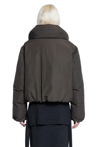 Lemaire Women Brown Water-repellent Puffer Blouson In Brown