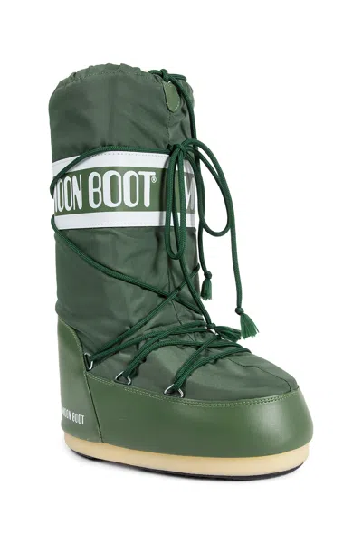 Moon Boot Icon Lace-up Padded Boots In Green