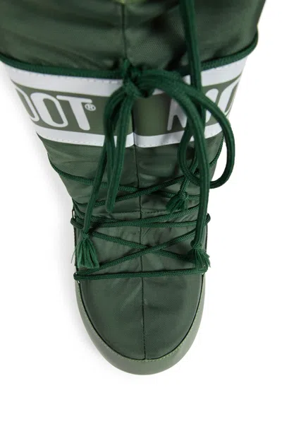 Moon Boot Icon Lace-up Padded Boots In Green