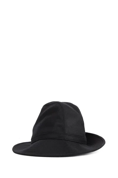 Ys For Men Wool Felt Fedora Hat In Black