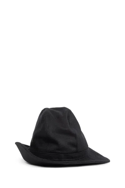 Ys For Men Wool Felt Fedora Hat In Black