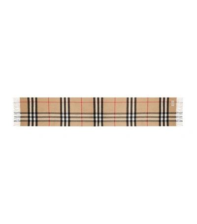 Shop Burberry Exploded Check Hearts Cashmere Scarf