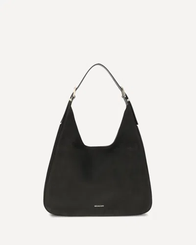 Michael Kors Nolita Large Nubuck Shoulder Bag In Black