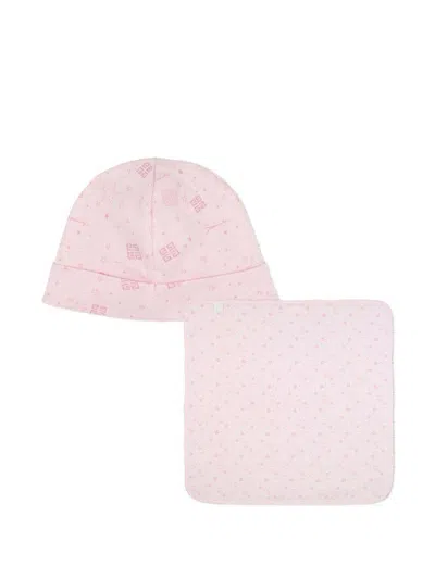 Givenchy Patterned Hat And Blanket Two-piece Set In Pink