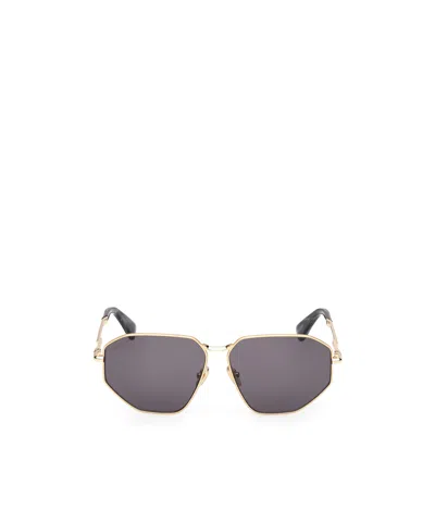 Max Mara Geometric-frame Sunglasses In Gray