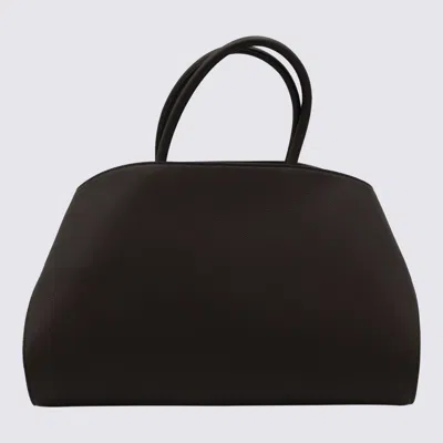 Ferragamo Brown Leather Hug Th M Top Handle Bag