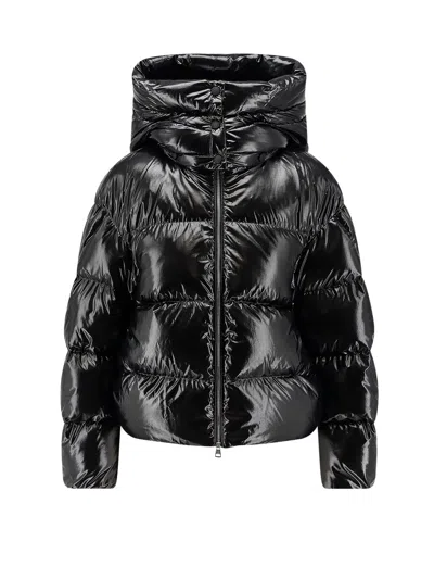 Moncler Genius Black Moncler X Ee72 By Edward Enninful Lothar Hooded Short Down Jacket In Black