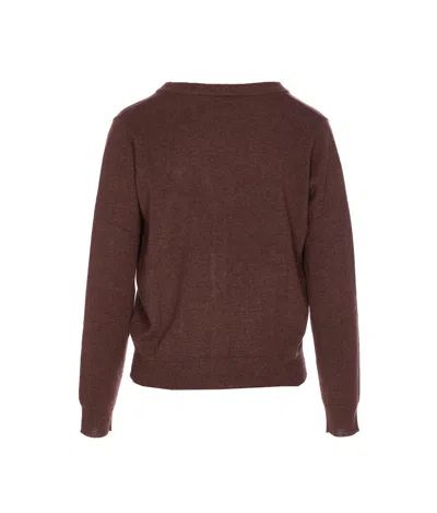 Not Shy Patch-pocket Buttoned Cardigan In Brown