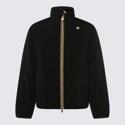 K-way Black Valentine Plain Warm Casual Jacket In Black