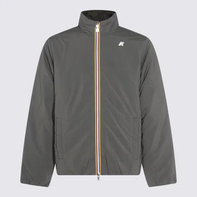 K-way Stylish Jacket With High Collar And Side Pockets In Gray