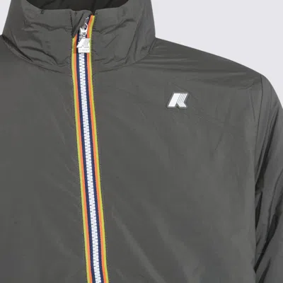 K-way Stylish Jacket With High Collar And Side Pockets In Gray