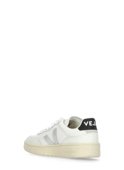 Veja V-90 Ot White Silver Black Sneakers In White