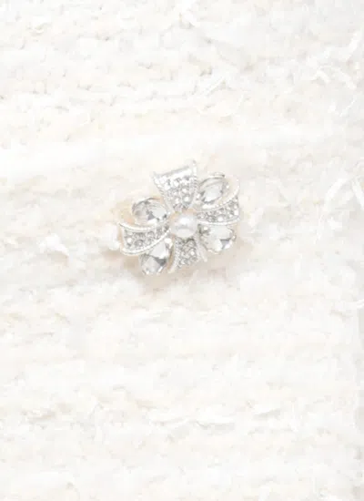 Self-portrait Midi Skirt With Decorative Buttons And Pockets In White