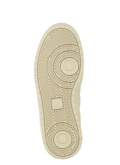 Veja V-90 Ot White Silver Black Sneakers In White