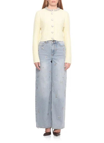 Self-portrait Cardigan Self-portrit In Yellow