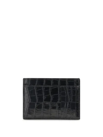 Tom Ford Shiny Printed Croc Exotic Line Oversize In Black