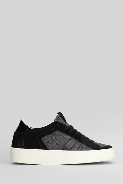 Date Hill Low Pop Sneakers In Black Suede And Fabric In Black