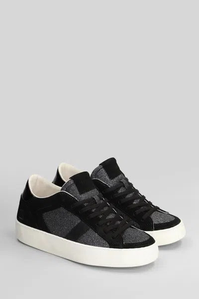 Date Hill Low Pop Sneakers In Black Suede And Fabric In Black