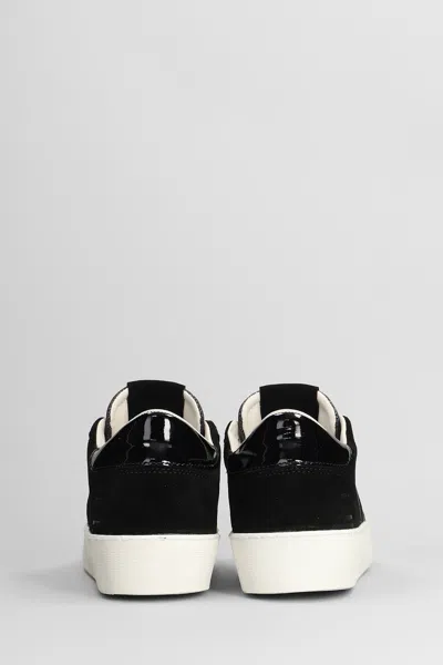 Date Hill Low Pop Sneakers In Black Suede And Fabric In Black