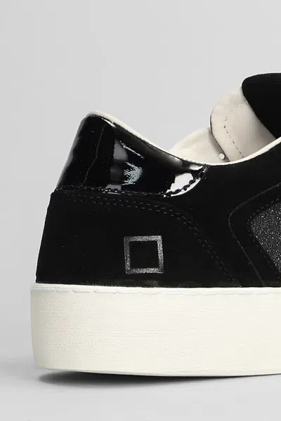 Date Hill Low Pop Sneakers In Black Suede And Fabric In Black