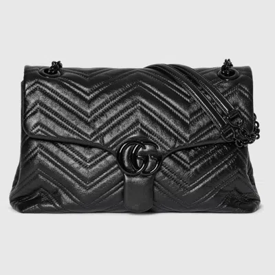 Gucci Gg Marmont Medium Shoulder Bag In Black