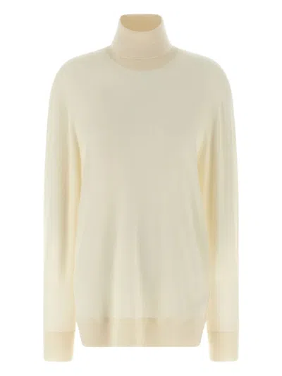 The Row Ivory Cashmere Lizzy Sweater In Neutral