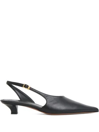 Mansur Gavriel Anna Slingback Pointed-toe Pumps In Black