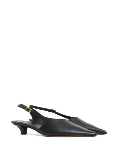 Mansur Gavriel Anna Slingback Pointed-toe Pumps In Black