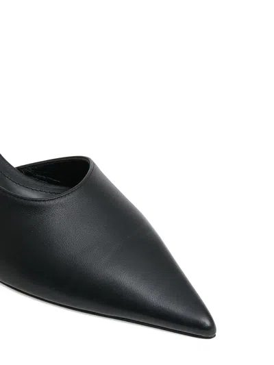 Mansur Gavriel Anna Slingback Pointed-toe Pumps In Black