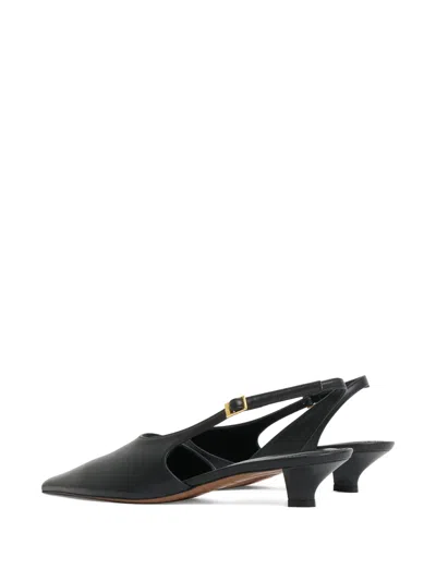 Mansur Gavriel Anna Slingback Pointed-toe Pumps In Black