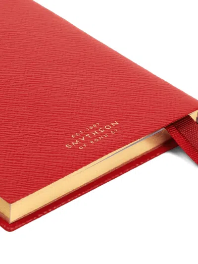 Smythson Grained Lambskin Chelsea Diary In Red