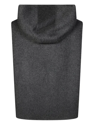 P.a.r.o.s.h Textured Wool Gilet With Flap Pockets In Gray