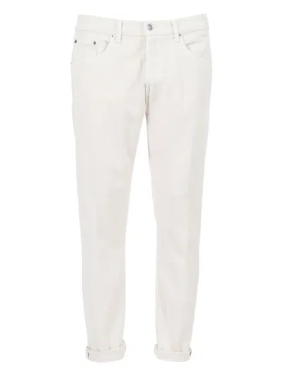 Dondup Tcon Cuffed Jeans In White