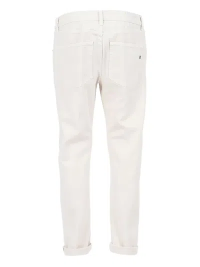 Dondup Tcon Cuffed Jeans In White