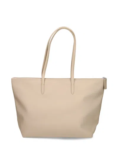 Lacoste Large L.12.12 Concept Tote Bag In Neutral