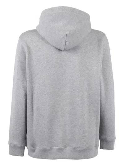 Dondup Light Grey Cotton Hoodie With Adjustable Drawstring In Gray