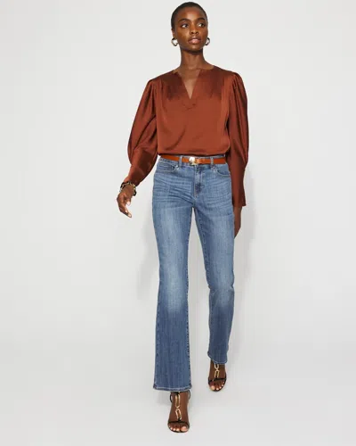 White House Black Market High-rise Bootcut Jeans In Blue