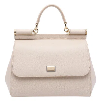Dolce & Gabbana Women Sicily Large Leather Handbag In Multi
