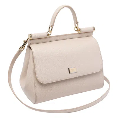 Dolce & Gabbana Women Sicily Large Leather Handbag In Multi