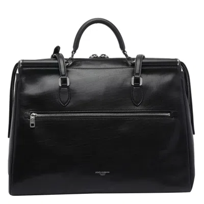 Dolce & Gabbana Versatile Leather Shoulder Bag And Straps In Black