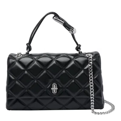 Marc Jacobs Black Leather The Quilted Dual Convertible Handbag In Black