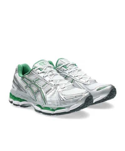 Asics Breathable Mesh And Synthetic Leather Sneakers In Green
