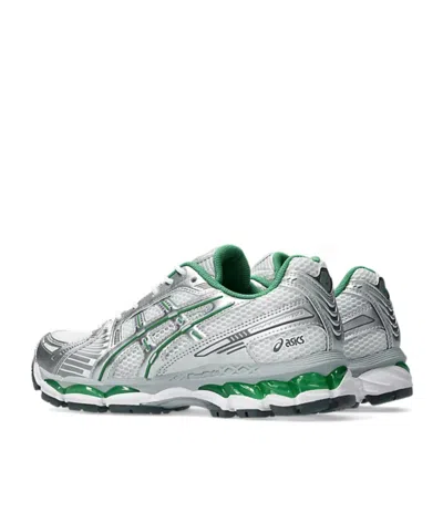 Asics Breathable Mesh And Synthetic Leather Sneakers In Green