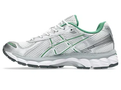 Asics Breathable Mesh And Synthetic Leather Sneakers In Green