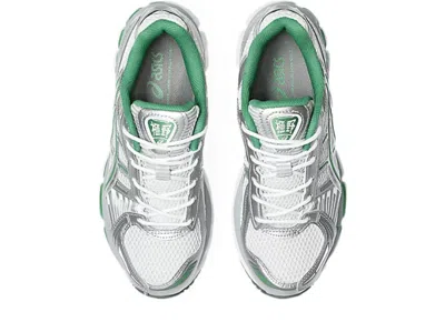 Asics Breathable Mesh And Synthetic Leather Sneakers In Green